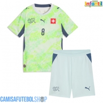 Camisa de time de futebol Suíça Remo Freuler #8 Replicas 2º Equipamento Infantil Mundo 2026 Manga Curta (+ Calças curtas)